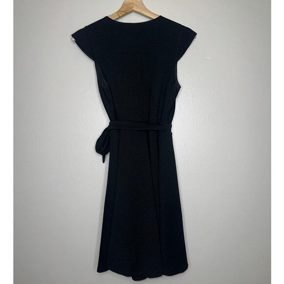 Hutch x Anthropologie Ronnie Wrap Mini Dress Ribbed Black Size XS Short Sleeve - Picture 9 of 10